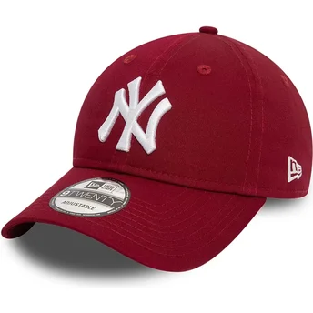 Kepurė išlenkta raudona reguliuojamas 9TWENTY League Essential New York Yankees MLB New Era