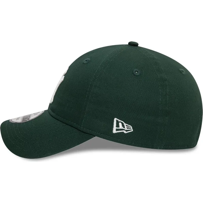 new-era-curved-brim-9twenty-league-essential-new-york-yankees-mlb-dark-green-adjustable-cap