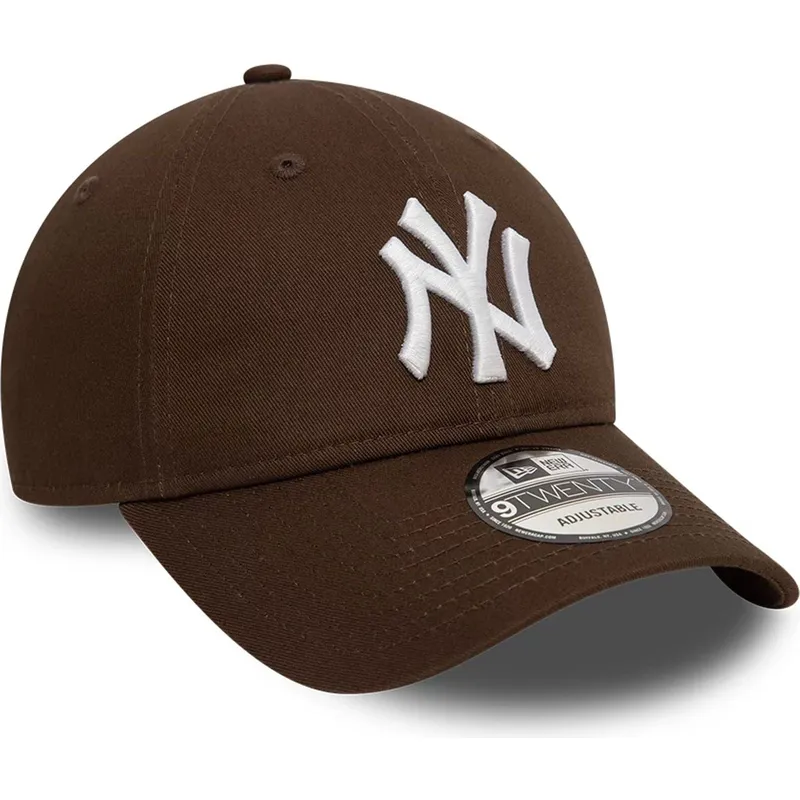 brazowa-regulowana-czapka-z-zakrzywionym-daszkiem-9twenty-league-essential-new-york-yankees-mlb-new-era