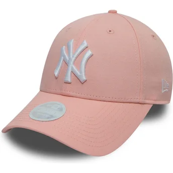 Różowa regulowana czapka z zakrzywionym daszkiem 9FORTY League Essential New York Yankees MLB New Era