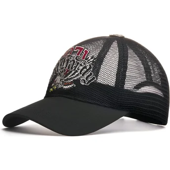 Kepurė išlenkta vilkikas juoda snapback 1971 Soaring Eagle Full Mesh Ed Hardy
