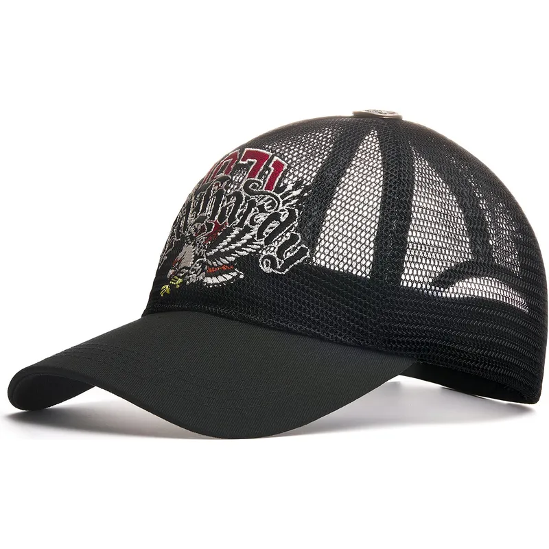 kepure-islenkta-vilkikas-juoda-snapback-1971-soaring-eagle-full-mesh-ed-hardy