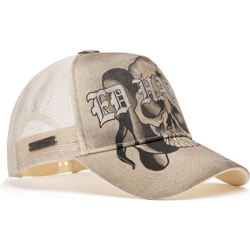 kepure-islenkta-smelio-snapback-gothic-skull-graphic-ed-hardy