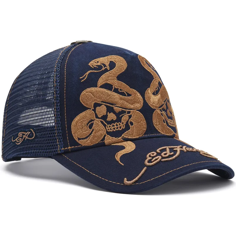 kepure-islenkta-tamsiai-melyna-snapback-skull-and-snakes-graphic-ed-hardy kepure-islenkta-tamsiai-melyna-snapback-skull-and-snakes-graphic-ed-hardy