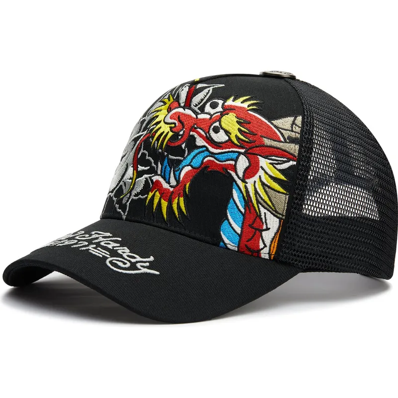 czapka-trucker-czarna-dragon-and-roses-graphic-ed-hardy