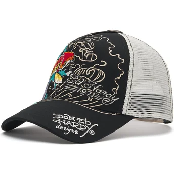 Gorra trucker negra 1971 Koi Fish de Ed Hardy