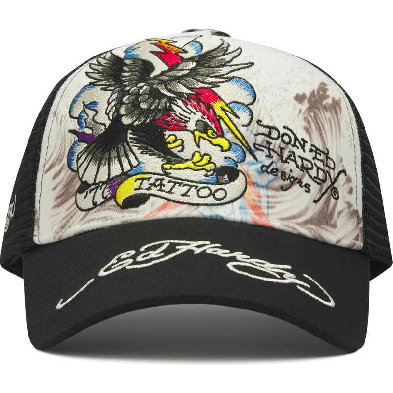 kepure-islenkta-balta-snapback-tattoo-eagle-graphic-ed-hardy kepure-islenkta-balta-snapback-tattoo-eagle-graphic-ed-hardy
