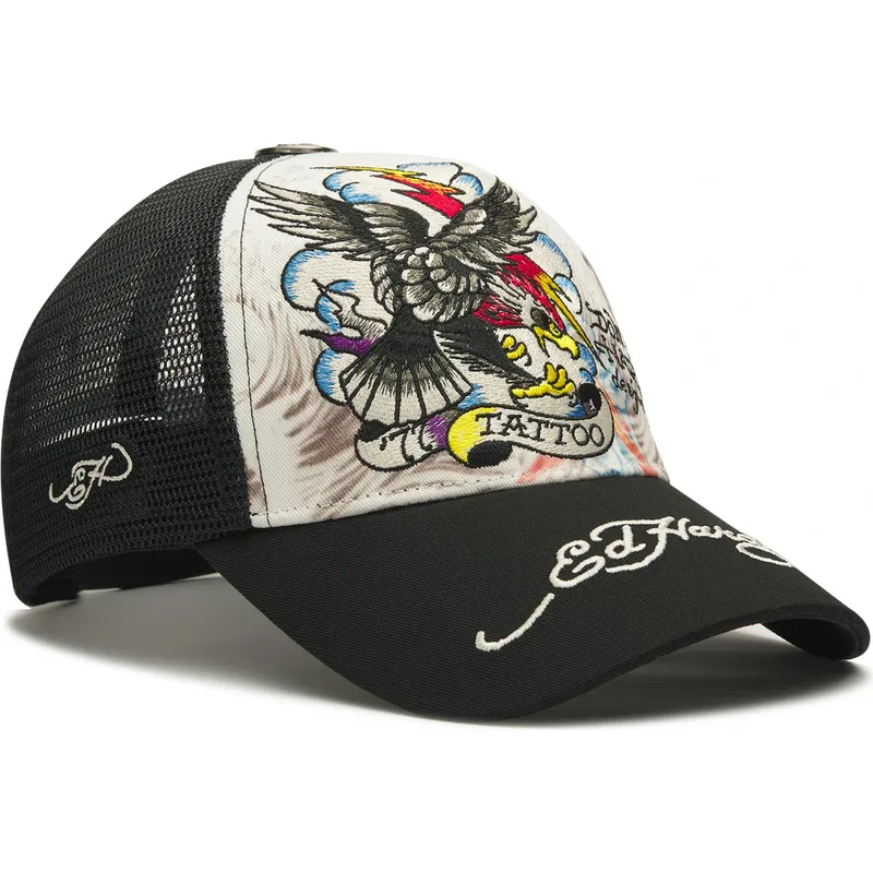 czapka-trucker-bialo-czarna-tattoo-eagle-graphic-ed-hardy