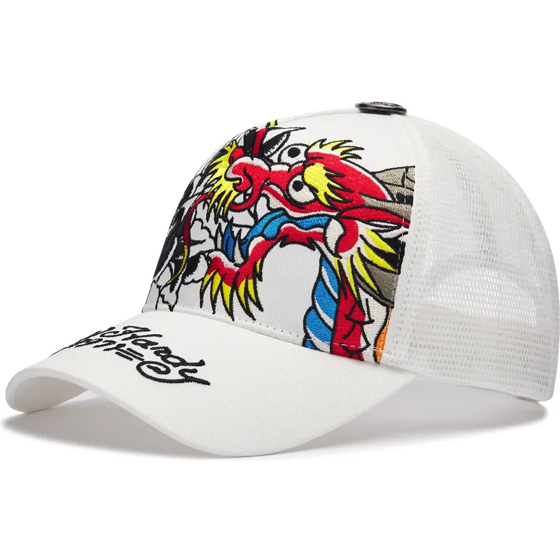 czapka-trucker-biala-1971-dragon-and-roses-ed-hardy