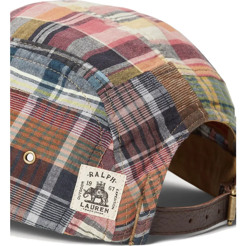 kepure-islenkta-ivairiaspalvis-reguliuojamas-patchwork-madras-polo-ralph-lauren kepure-islenkta-ivairiaspalvis-reguliuojamas-patchwork-madras-polo-ralph-lauren