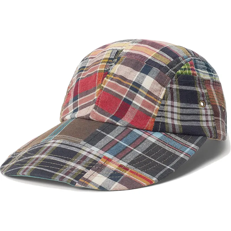 kepure-islenkta-ivairiaspalvis-reguliuojamas-patchwork-madras-polo-ralph-lauren kepure-islenkta-ivairiaspalvis-reguliuojamas-patchwork-madras-polo-ralph-lauren