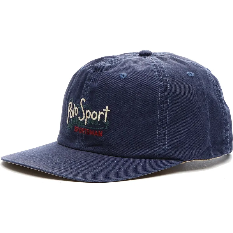 kepure-islenkta-tamsiai-melyna-reguliuojama-juostele-classic-sport-twill-woven-polo-ralph-lauren
