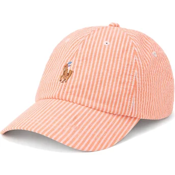 Kepurė išlenkta oranžinė reguliuojamas Stretch Seersucker Polo Ralph Lauren
