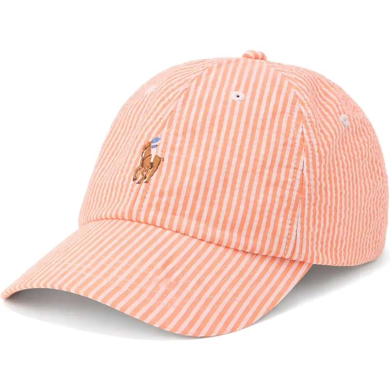 kepure-islenkta-oranzine-reguliuojamas-stretch-seersucker-polo-ralph-lauren