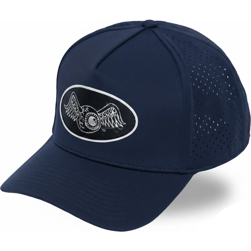 kepure-islenkta-tamsiai-melyna-snapback-sport05-von-dutch