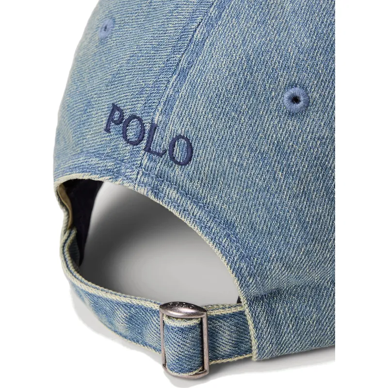 kepure-islenkta-melyna-reguliuojamas-indigo-denim-polo-ralph-lauren