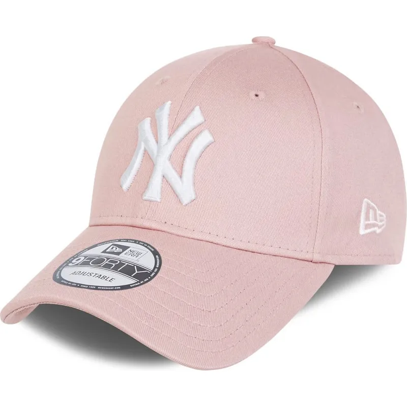 kepure-islenkta-rozine-reguliuojama-juostele-claro-9forty-league-essential-new-york-yankees-mlb-new-era