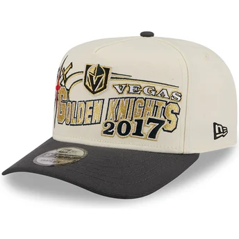 Czapka z daszkiem beżowo-czarna snapback 9FIFTY A Frame Classic Vegas Golden Knights NHL New Era