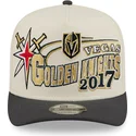 gorra-curva-beige-y-negra-snapback-9fifty-a-frame-classic-de-vegas-golden-knights-nhl-de-new-era