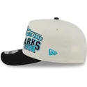 bezowo-czarna-zakrzywiona-czapka-snapback-9fifty-a-frame-classic-san-jose-sharks-nhl-new-era