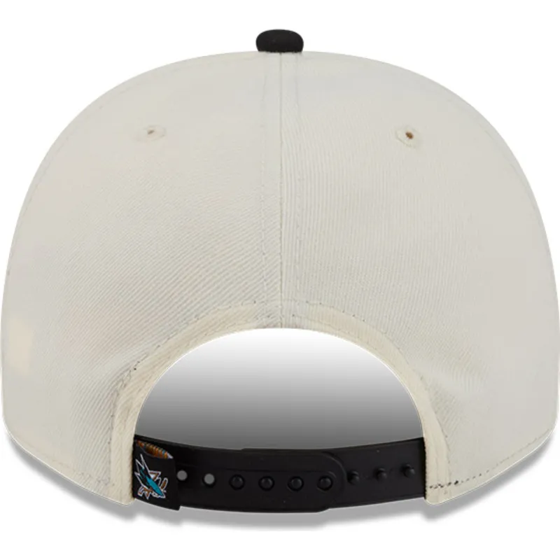 cap-islenkta-beige-snapback-9fifty-a-frame-classic-san-jose-sharks-nhl-new-era