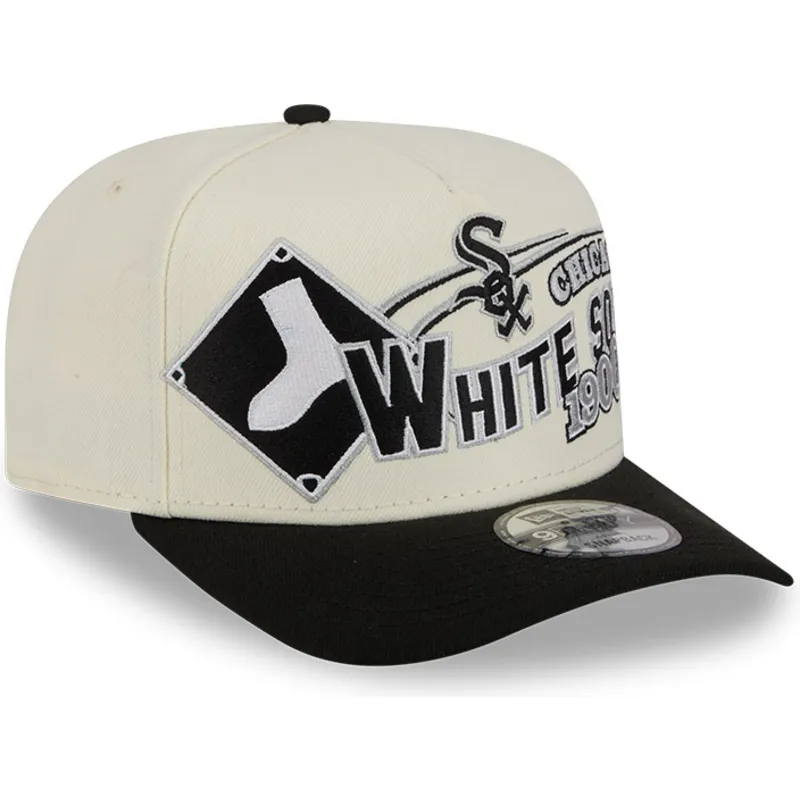 czapka-z-daszkiem-bezowo-czarna-snapback-9fifty-a-frame-classic-chicago-white-sox-mlb-new-era