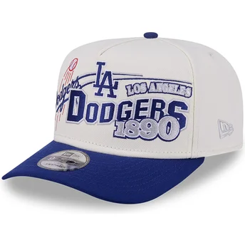 Beżowo-niebieska zakrzywiona czapka snapback 9FIFTY A Frame Classic Los Angeles Dodgers MLB New Era