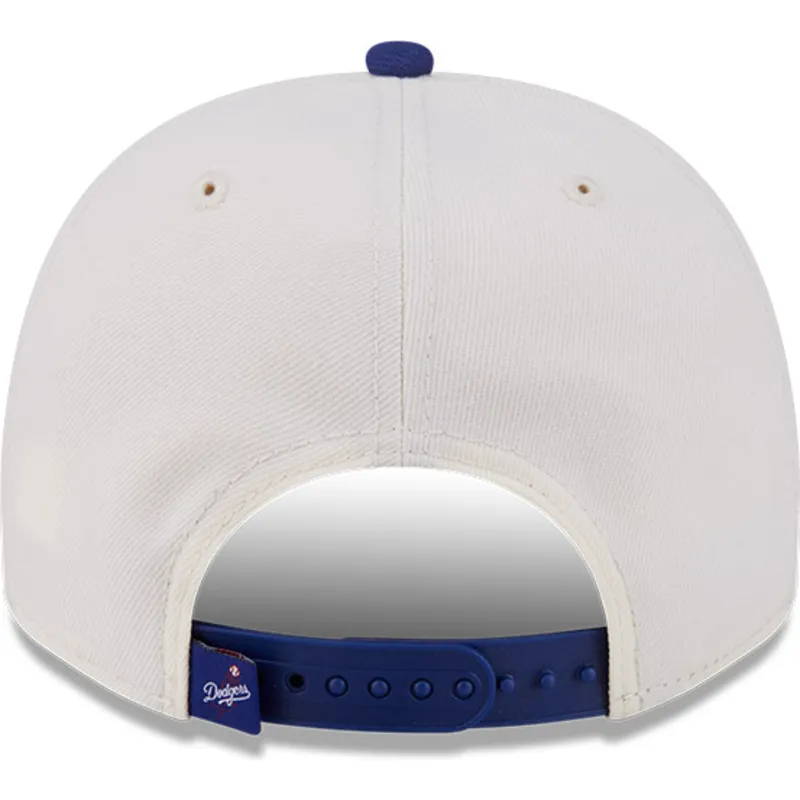 new-era-curved-brim-9fifty-a-frame-classic-los-angeles-dodgers-mlb-beige-and-blue-snapback-cap