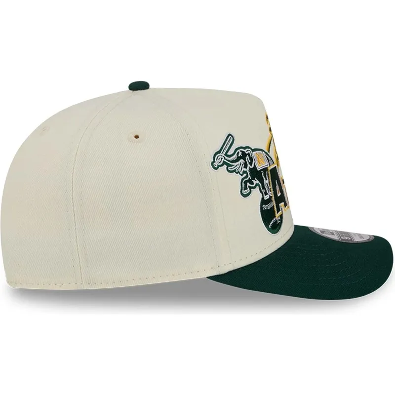cap-islenkta-beige-snapback-9fifty-a-frame-classic-oakland-athletics-mlb-new-era