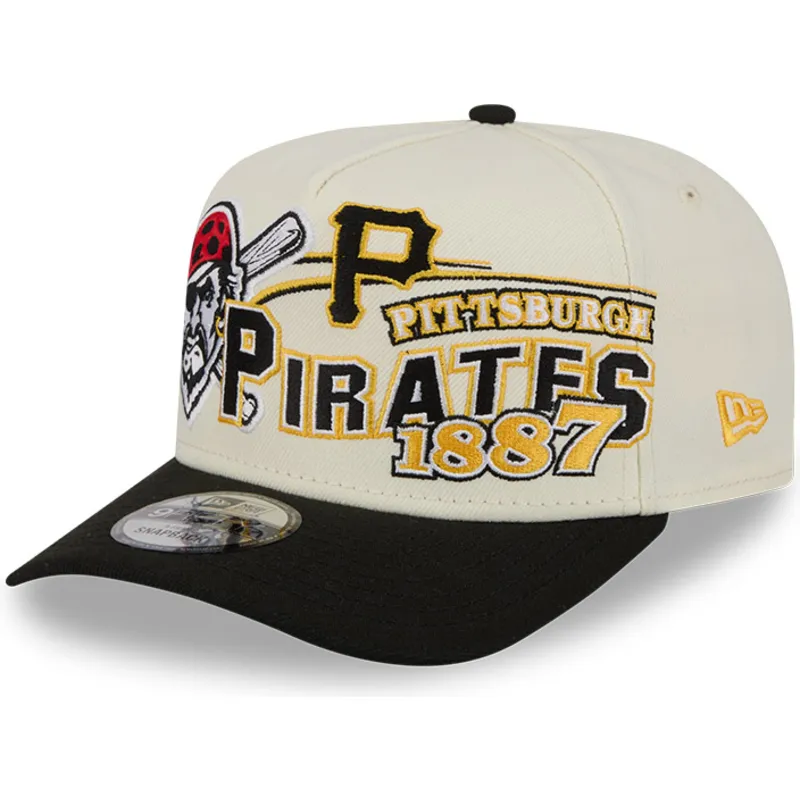 cap-islenkta-beige-snapback-9fifty-a-frame-classic-pittsburgh-pirates-mlb-new-era
