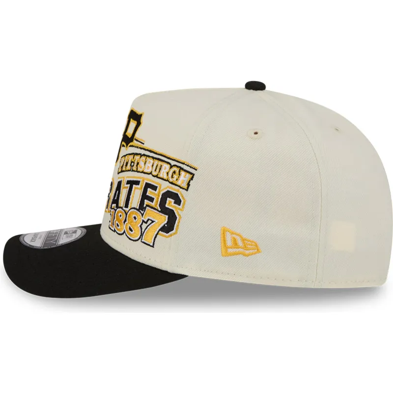 gorra-curva-beige-y-negra-snapback-9fifty-a-frame-classic-de-pittsburgh-pirates-mlb-de-new-era
