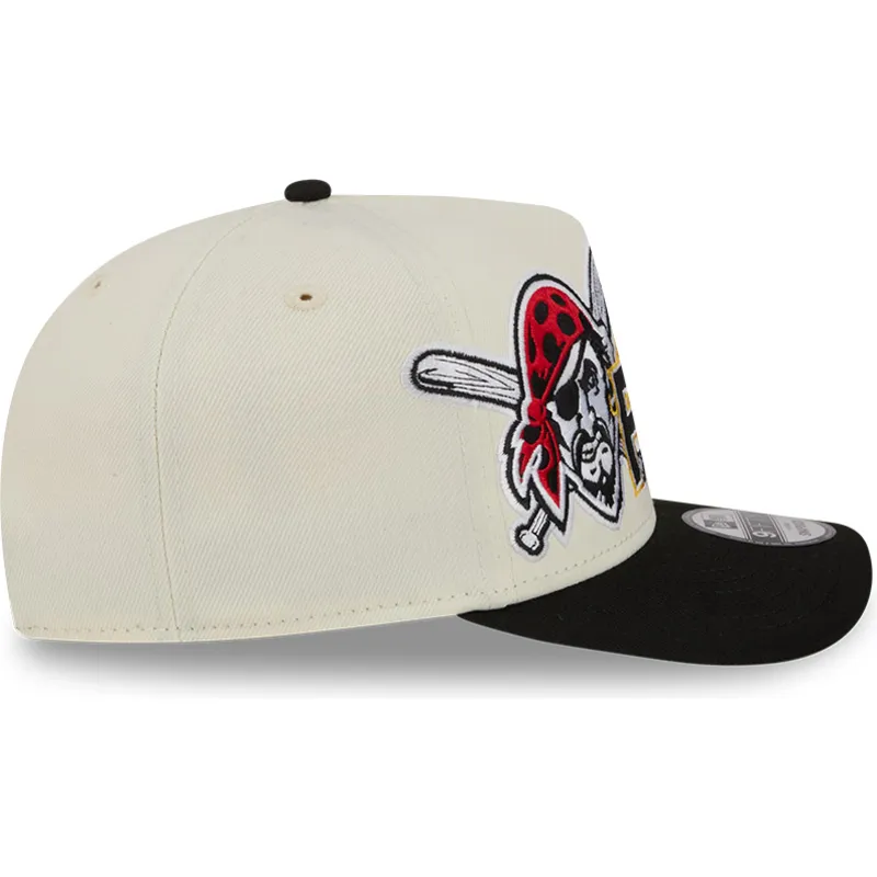 gorra-curva-beige-y-negra-snapback-9fifty-a-frame-classic-de-pittsburgh-pirates-mlb-de-new-era