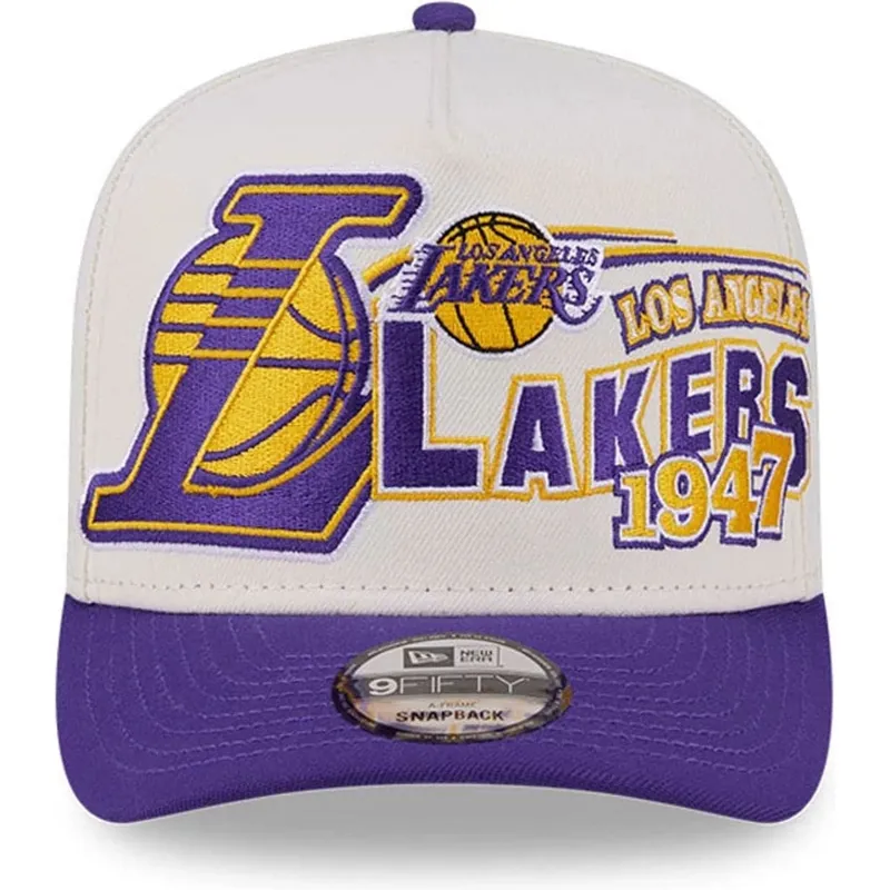 czapka-z-daszkiem-bezowo-fioletowa-snapback-9fifty-a-frame-classic-los-angeles-lakers-nba-new-era