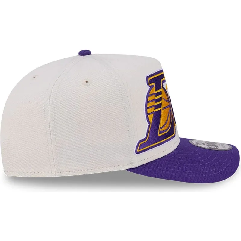 cap-islenkta-beige-snapback-9fifty-a-frame-classic-los-angeles-lakers-nba-new-era