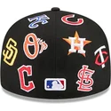 kepure-plokscia-juoda-priglundanti-59fifty-all-over-mlb-new-era