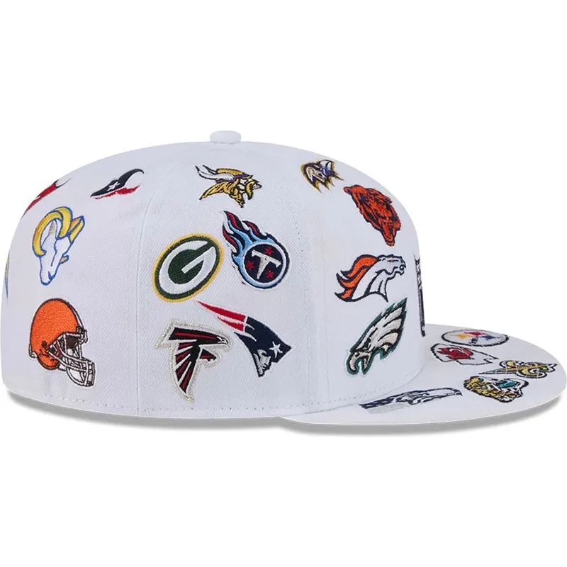 kepure-plokscia-balta-priglundantis-59fifty-all-over-nfl-new-era