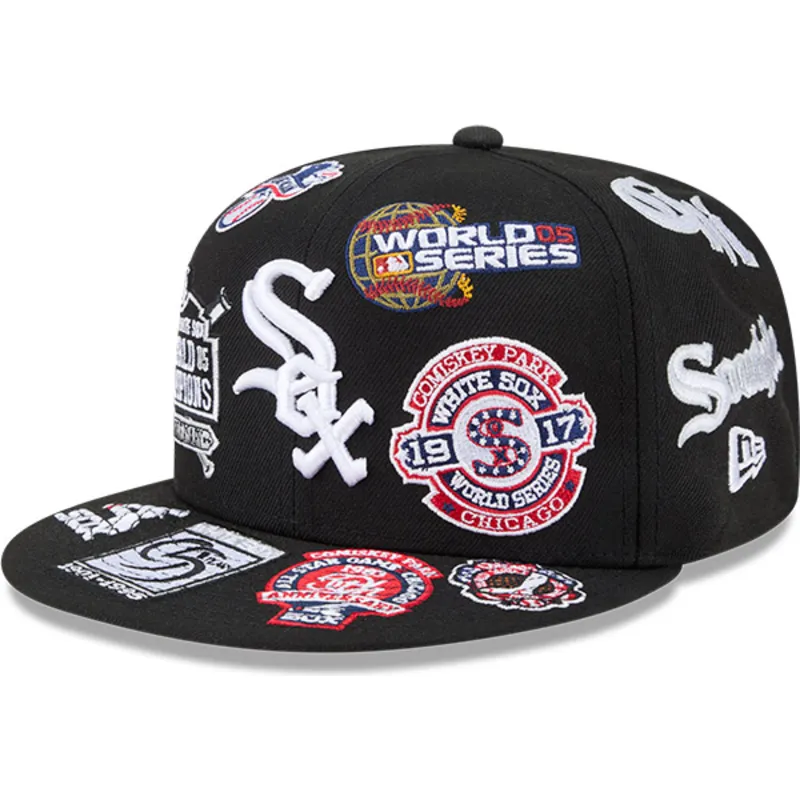 kepure-plokscia-juoda-priglundanti-59fifty-all-over-chicago-white-sox-mlb-new-era