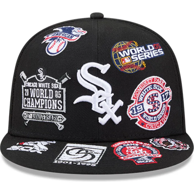 kepure-plokscia-juoda-priglundanti-59fifty-all-over-chicago-white-sox-mlb-new-era