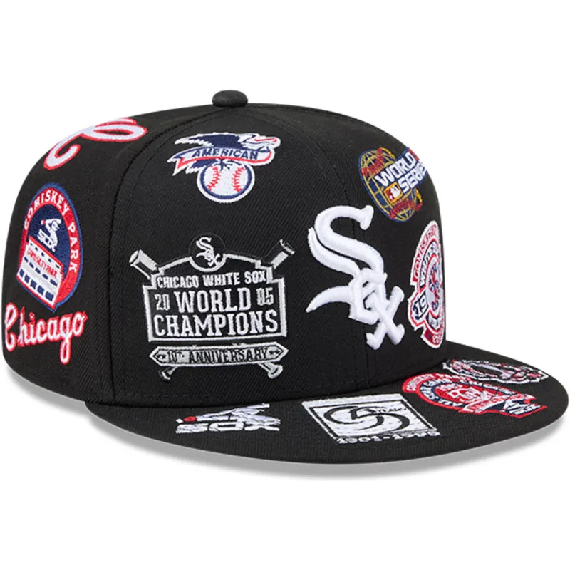 kepure-plokscia-juoda-priglundanti-59fifty-all-over-chicago-white-sox-mlb-new-era