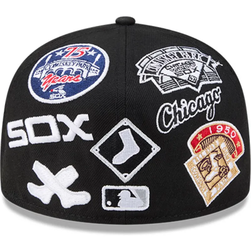 kepure-plokscia-juoda-priglundanti-59fifty-all-over-chicago-white-sox-mlb-new-era
