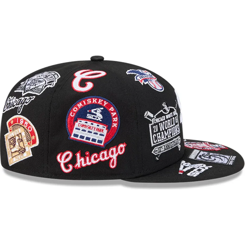 kepure-plokscia-juoda-priglundanti-59fifty-all-over-chicago-white-sox-mlb-new-era