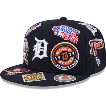 Kepurė plokščia tamsiai mėlyna priglundanti 59FIFTY All Over Detroit Tigers MLB New Era