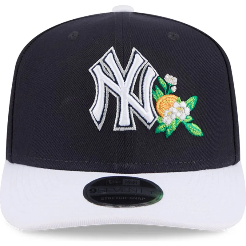 kepure-islenkta-tamsiai-melyna-snapback-9seventy-stretch-snap-flower-new-york-yankees-mlb-new-era