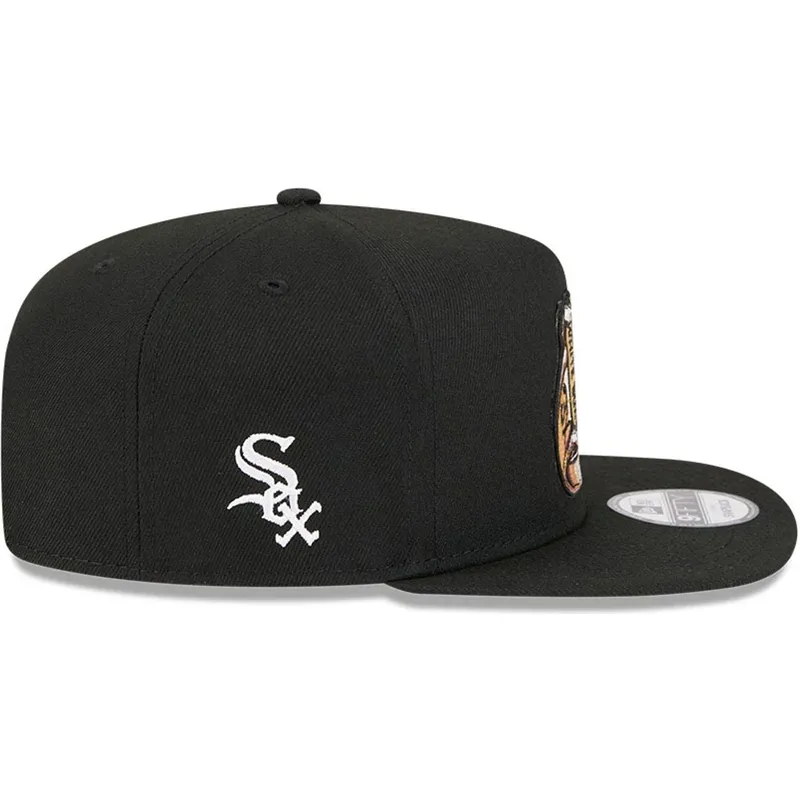 new-era-flat-brim-9fifty-a-frame-ring-chicago-white-sox-mlb-black-snapback-cap