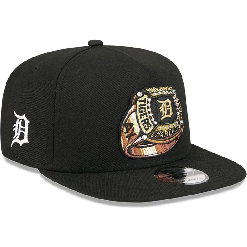 new-era-flat-brim-9fifty-a-frame-ring-detroit-tigers-mlb-black-snapback-cap