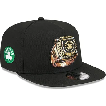 Gorra plana negra snapback 9FIFTY A Frame Ring de Boston Celtics NBA de New Era