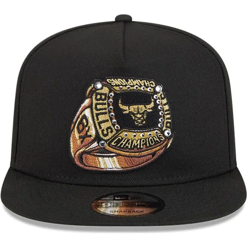 kepure-plokscia-juoda-snapback-9fifty-a-frame-ring-chicago-bulls-nba-new-era