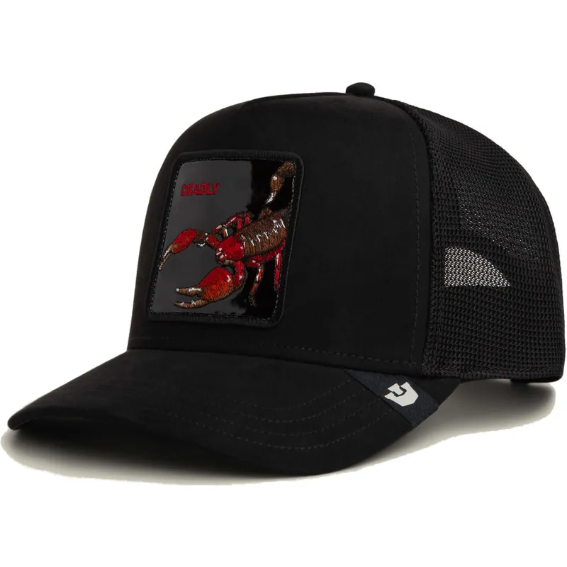 kepure-islenkta-vilkikas-juoda-snapback-escorpion-deadly-black-out-scorpion-metallic-the-farm-the-farm-de-goorin-bros