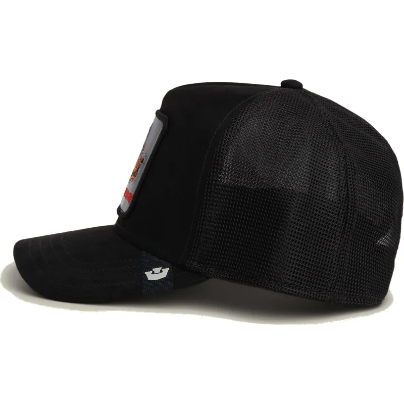 kepure-islenkta-juoda-snapback-black-out-doberman-metallic-the-farm-goorin-bros
