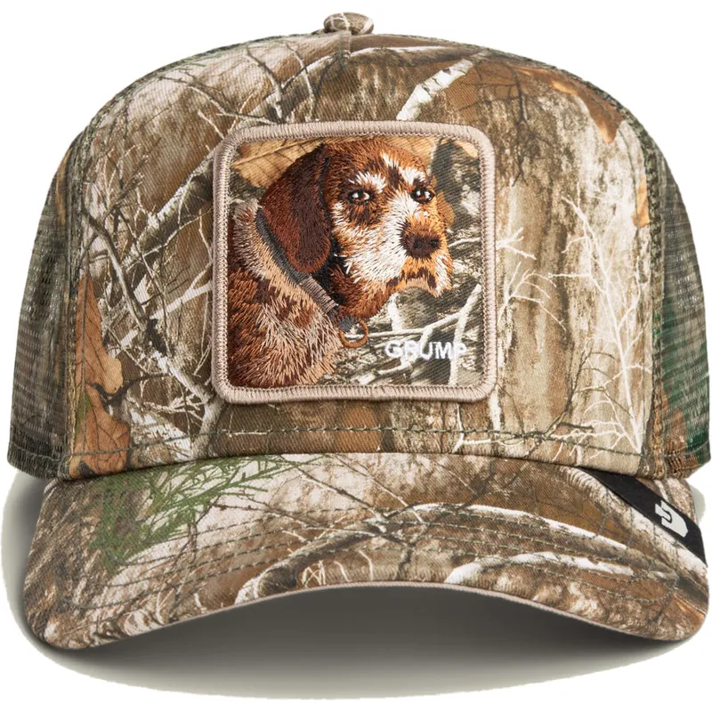 kepure-islenkta-vilkikas-kamufliazas-snapback-perro-realtree-edge-grump-dog-the-farm-the-farm-de-goorin-bros